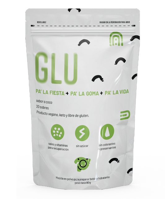 Glu Sabor Coco (20 sticks por bolsa)